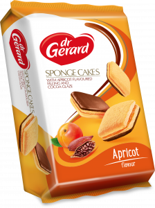 Sponge Cakes with apricot flavoured filling and cocoa glaze 205g